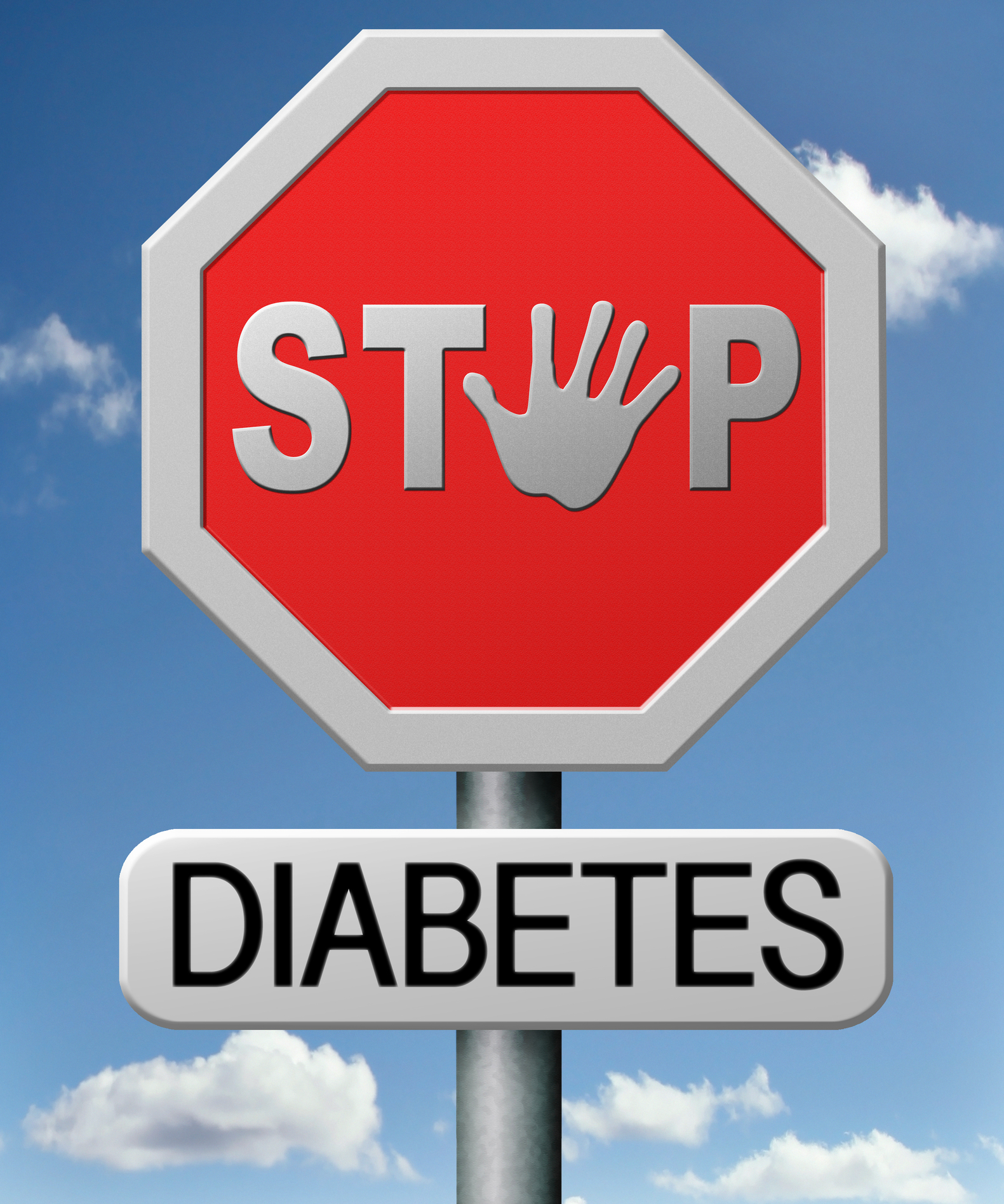Stop sign that says "stop diabetes"