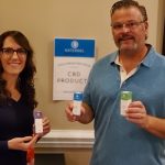 Dr. Simonds and Michelle Kennedy, NP-C holding CBD products
