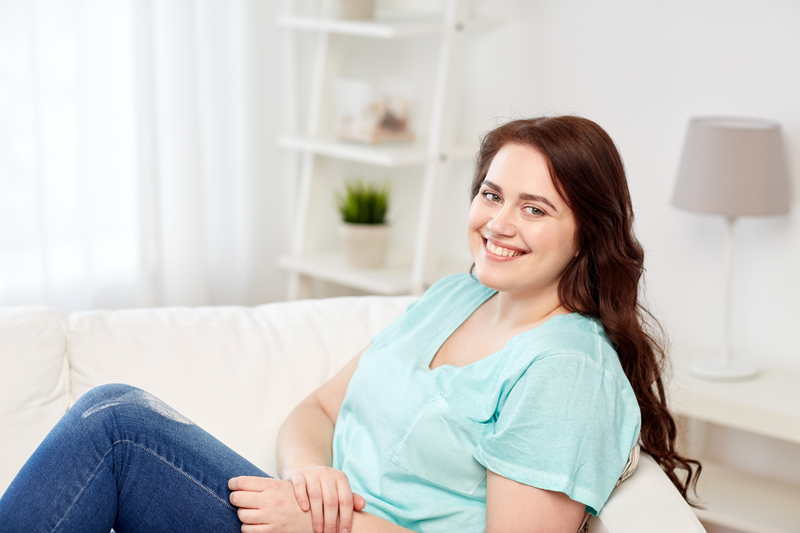 Woman on couch