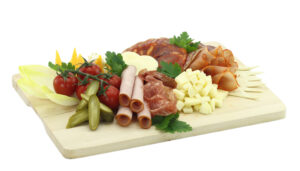 Tray of meats and cheese 