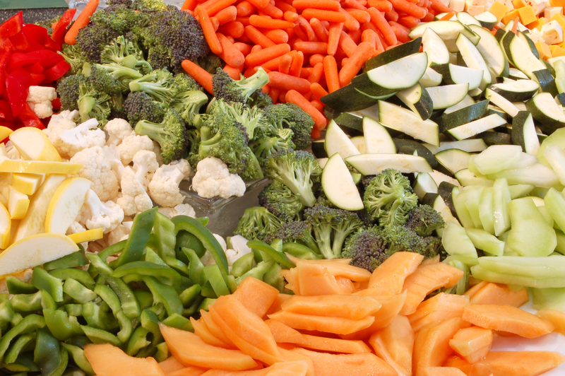 Large spread of vegetables